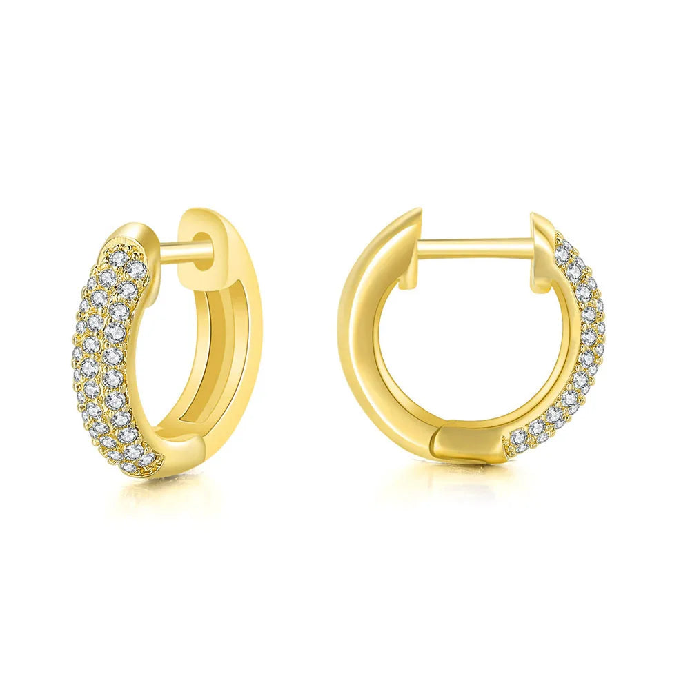 Fashion Circle Copper Plating Zircon Earrings 1 Pair