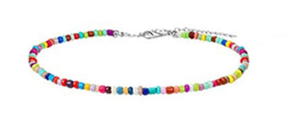 Fashion Circle Glass Beaded Women'S Choker 1 Piece