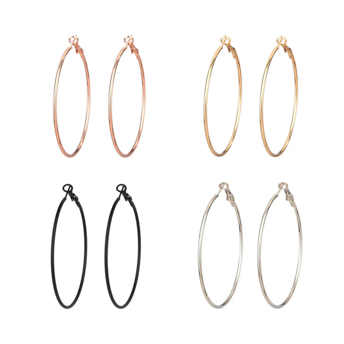 Fashion Circle Metal Plating Women's Earrings 1 Pair