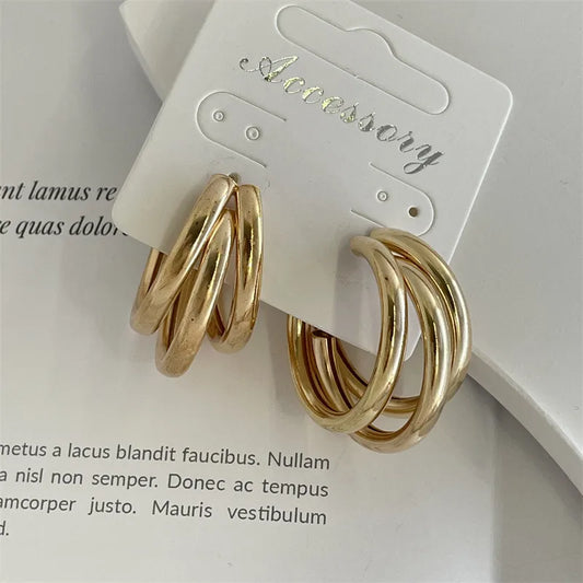 Fashion Circle Solid Color Alloy Women'S Earrings 1 Pair