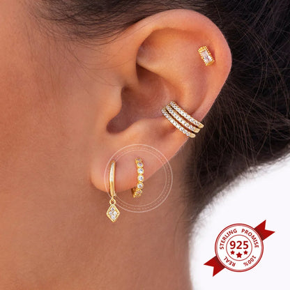 Fashion Circle Zircon Earrings Women Rhinestone Earrings Wholesale