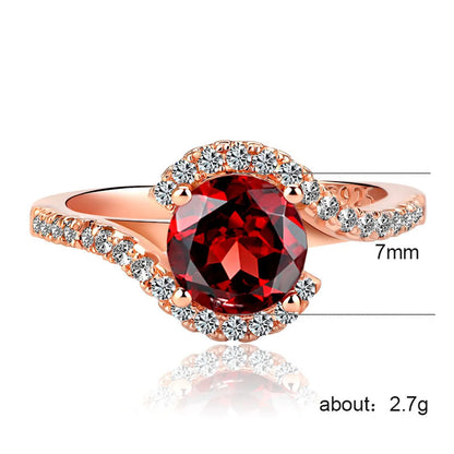 Fashion Classic Copper Plated Rose Gold Micro-Set Zircon Ring Wholesale