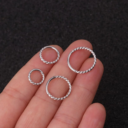 Fashion Closed Ring Stainless Steel Seamless Ring Open Ring European And American Simple Ear Buckle Ear Bone Nail Wholesale