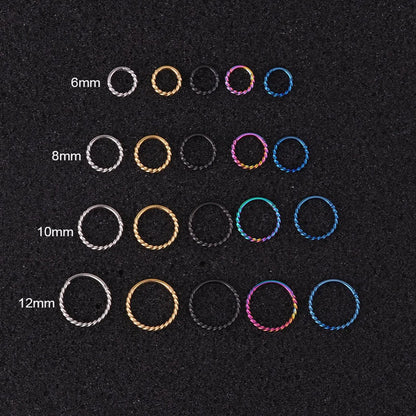 Fashion Closed Ring Stainless Steel Seamless Ring Open Ring European And American Simple Ear Buckle Ear Bone Nail Wholesale