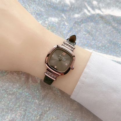 Fashion Color Block Buckle Quartz Women'S Watches