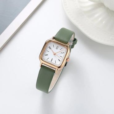 Fashion Color Block Buckle Quartz Women'S Watches