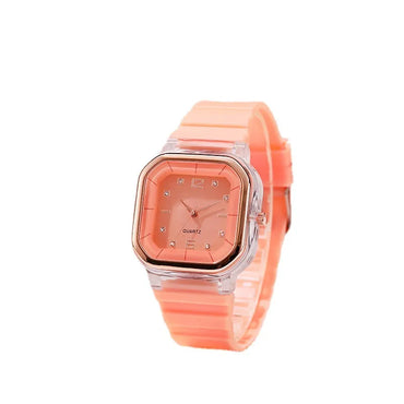 Fashion Color Block Buckle Quartz Women'S Watches