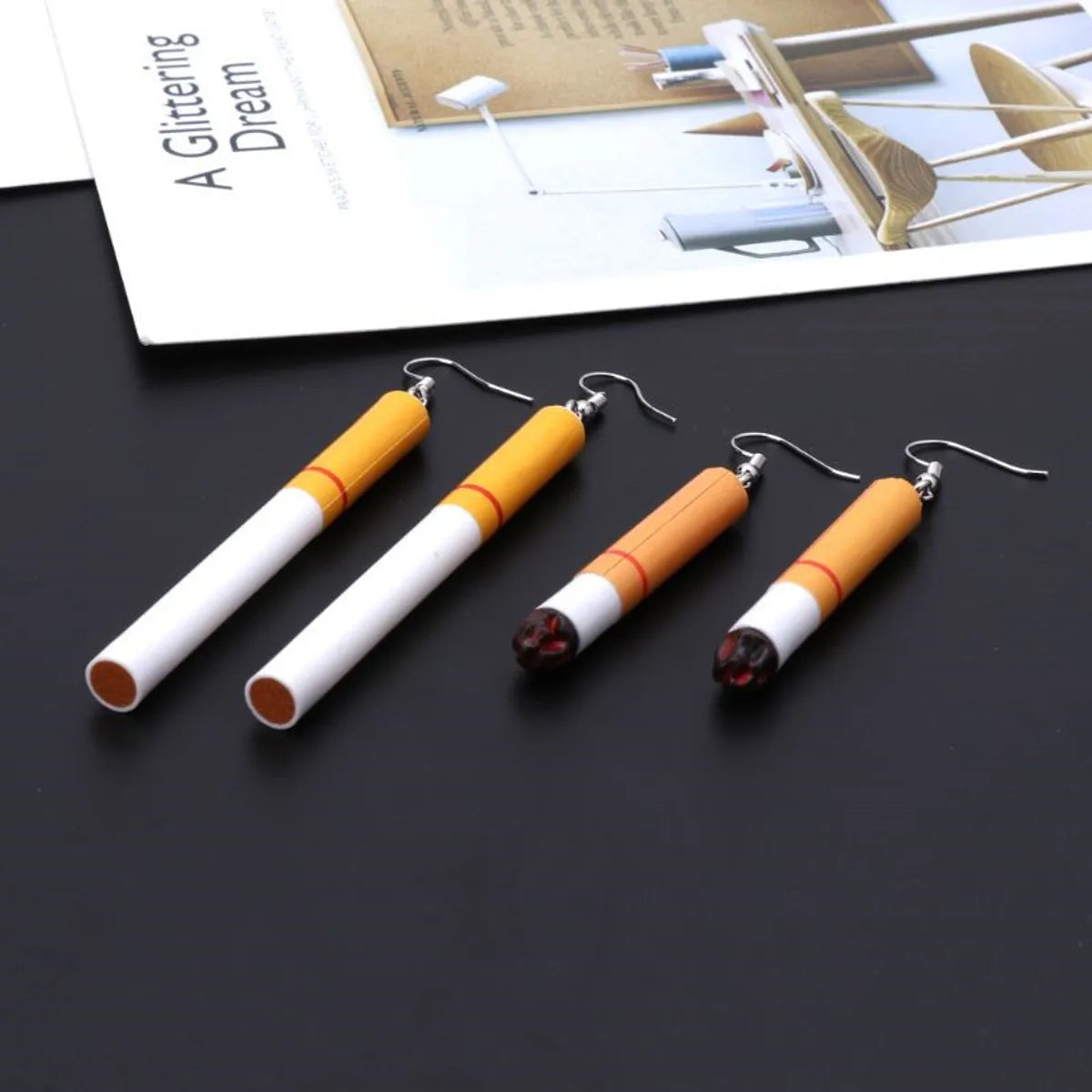 Fashion Color Block Plastic Resin Women's Drop Earrings 1 Pair