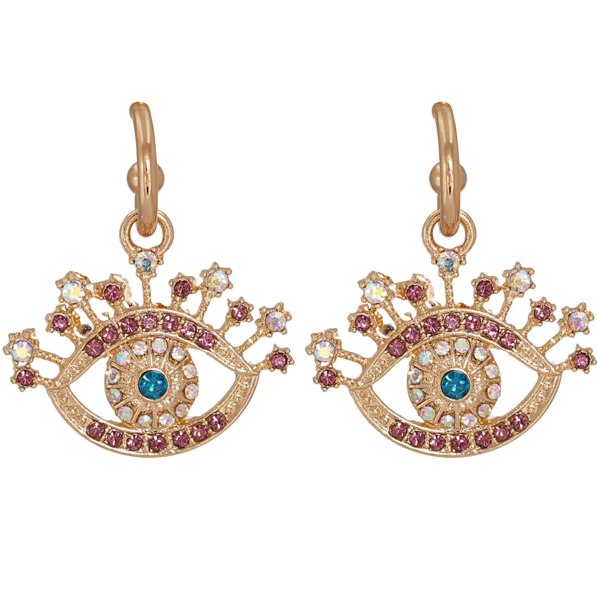 Fashion  Color  Diamond  Eyes Wild Earrings