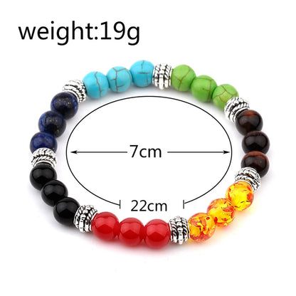 Cross-border Hot Bracelet Colorful Beads Turquoise Frosted Agate Bead Energy Buddha Beads Elastic Bracelet Wrist Ring Women