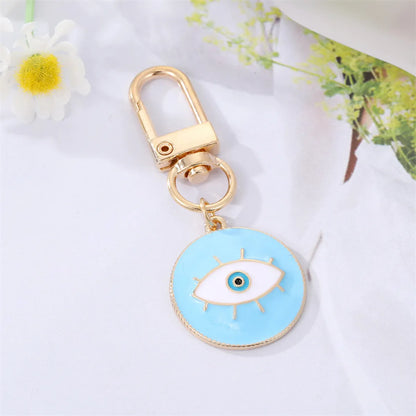 Fashion Colorful Oil Eyelash Eye Keychain Drill Patch Pendant Accessories