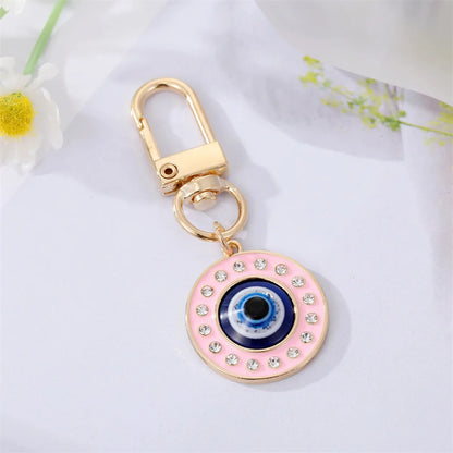 Fashion Colorful Oil Eyelash Eye Keychain Drill Patch Pendant Accessories