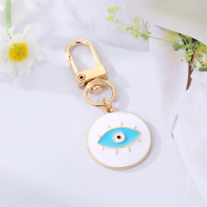 Fashion Colorful Oil Eyelash Eye Keychain Drill Patch Pendant Accessories