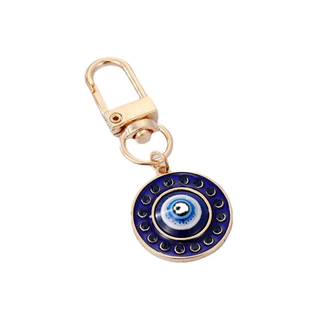 Fashion Colorful Oil Eyelash Eye Keychain Drill Patch Pendant Accessories