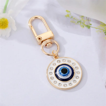 Fashion Colorful Oil Eyelash Eye Keychain Drill Patch Pendant Accessories