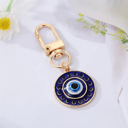 Fashion Colorful Oil Eyelash Eye Keychain Drill Patch Pendant Accessories