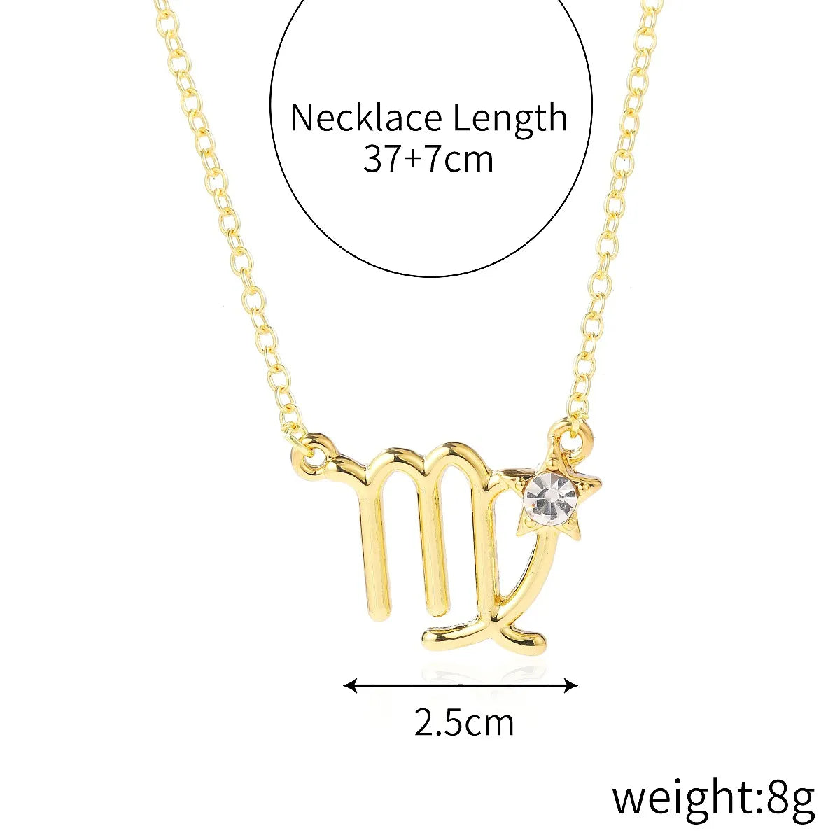 Fashion Constellation Alloy Plating Inlay Rhinestones Women'S Necklace 1 Piece