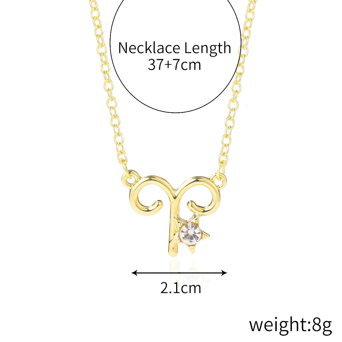 Fashion Constellation Alloy Plating Inlay Rhinestones Women'S Necklace 1 Piece