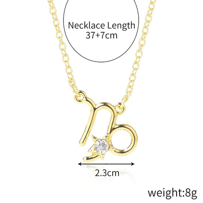 Fashion Constellation Alloy Plating Inlay Rhinestones Women'S Necklace 1 Piece