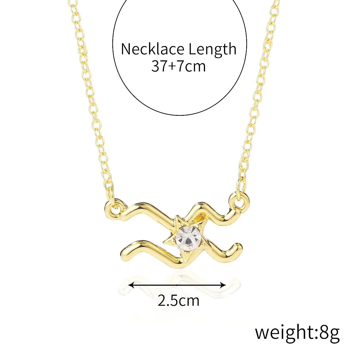 Fashion Constellation Alloy Plating Inlay Rhinestones Women'S Necklace 1 Piece