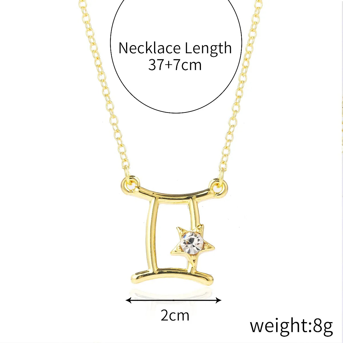 Fashion Constellation Alloy Plating Inlay Rhinestones Women'S Necklace 1 Piece