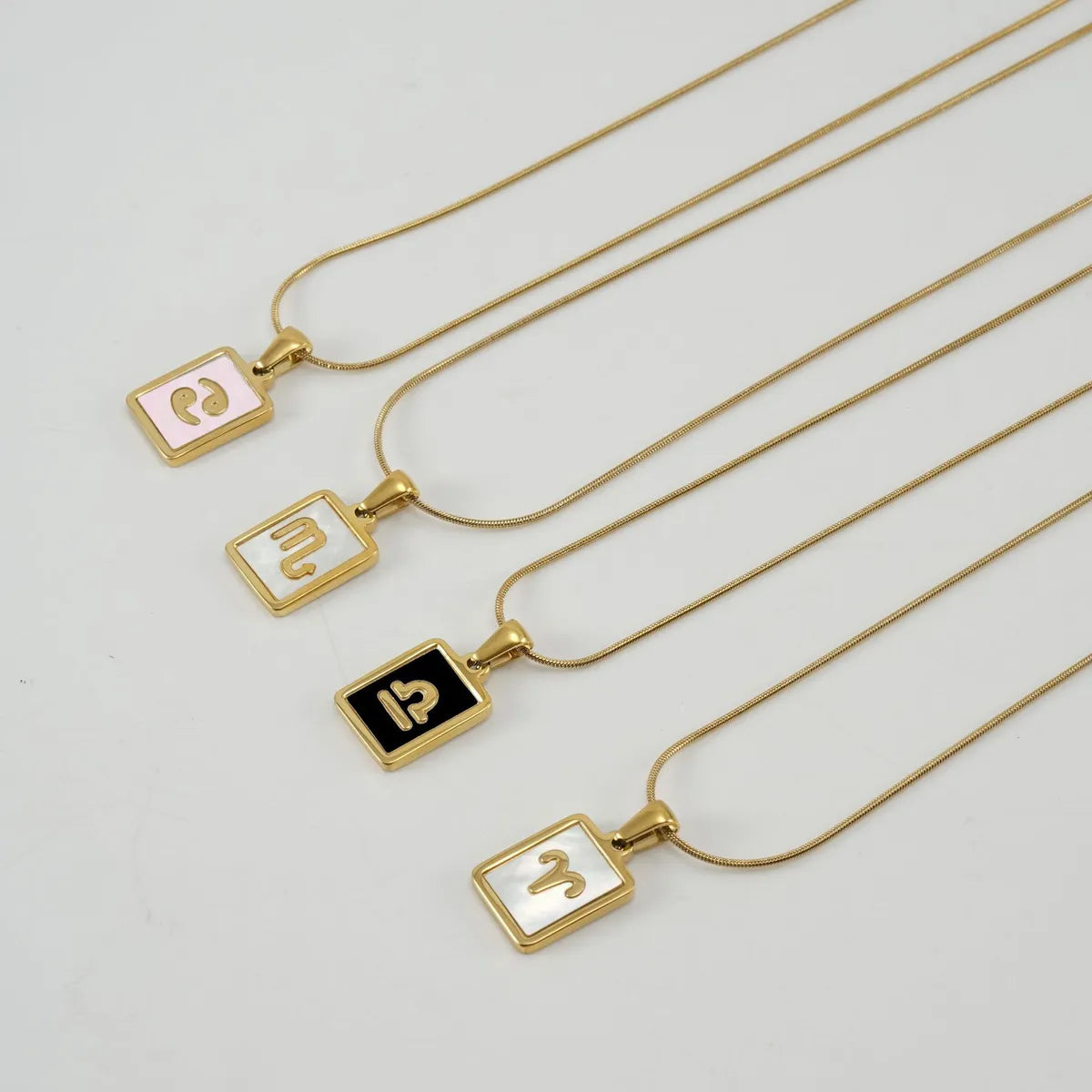 Fashion Constellation Stainless Steel Pendant Necklace Gold Plated Shell Stainless Steel Necklaces