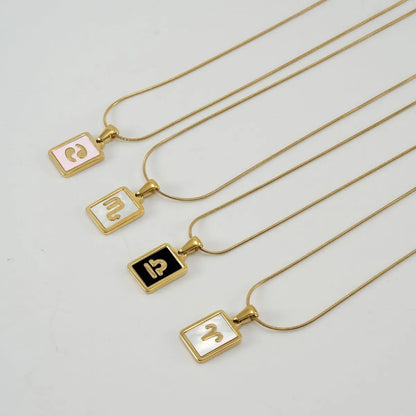 Fashion Constellation Stainless Steel Pendant Necklace Gold Plated Shell Stainless Steel Necklaces