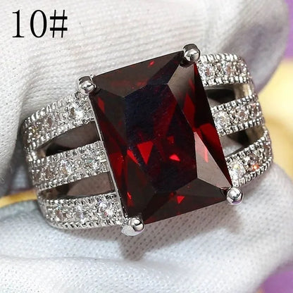 Fashion Copper Zircon Creative Hollow Multi-Layer Ring