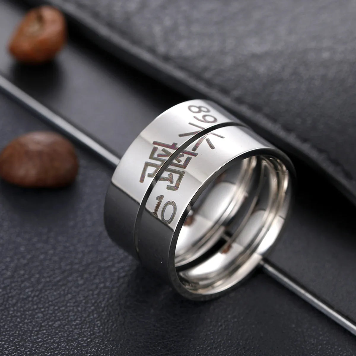 Fashion Couple Rings Heart Titanium Steel Ring