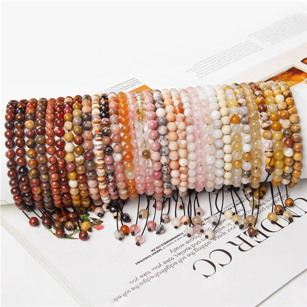 Fashion Crack Natural Stone Crystal Beaded Bracelets