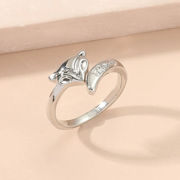 Fashion Creative Cute Animal Fox Geometric Open Alloy Ring