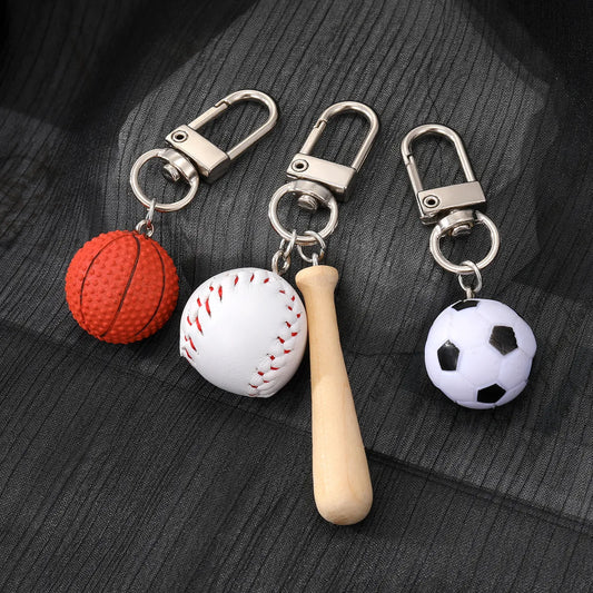 Fashion Creative Mini Basketball Resin Keychain Bag Package Pendant