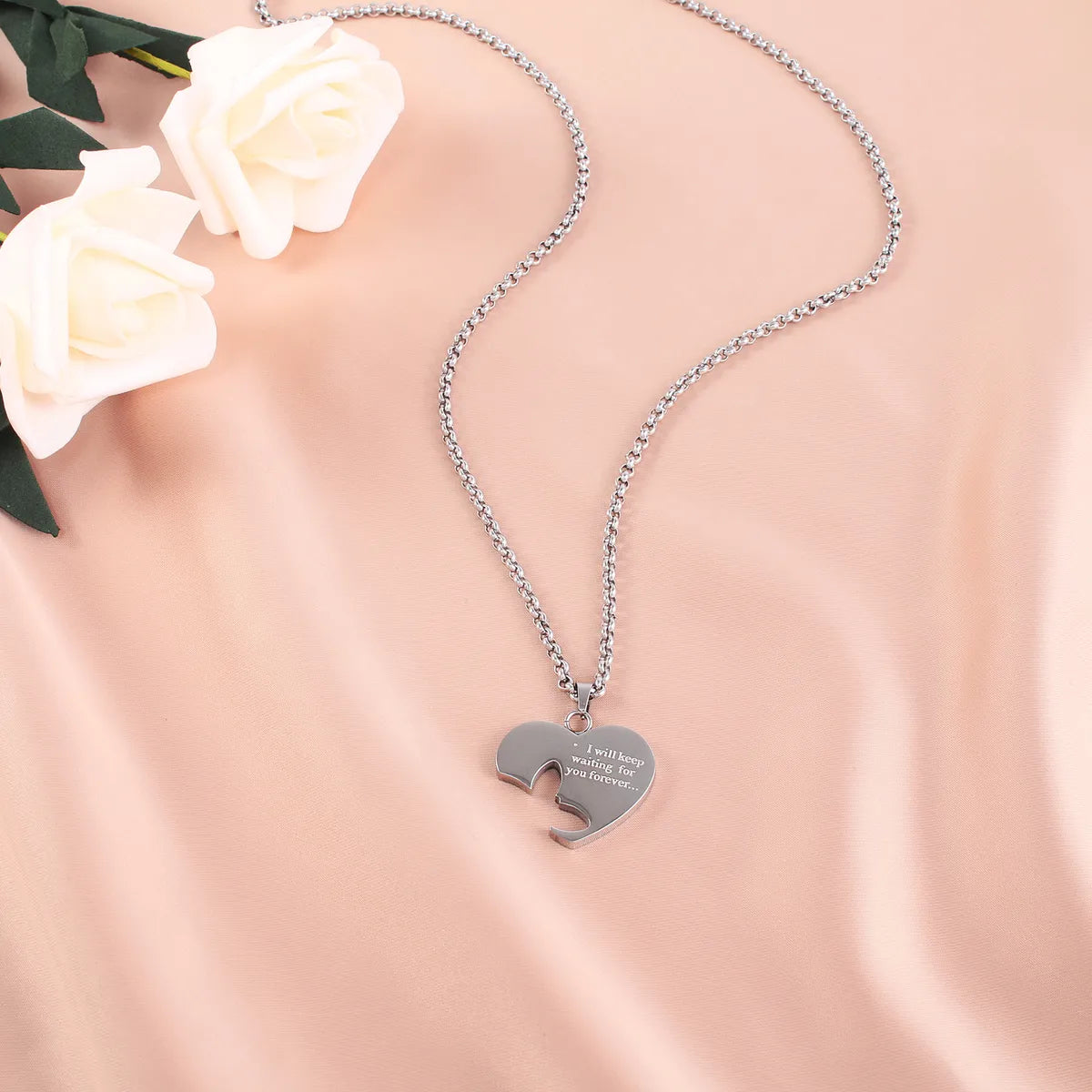 Fashion Creative Stainless Steel Butterfly Heart-shaped Necklace Set