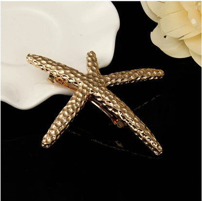 Women'S Fashion Starfish Alloy Plating Hair Clip