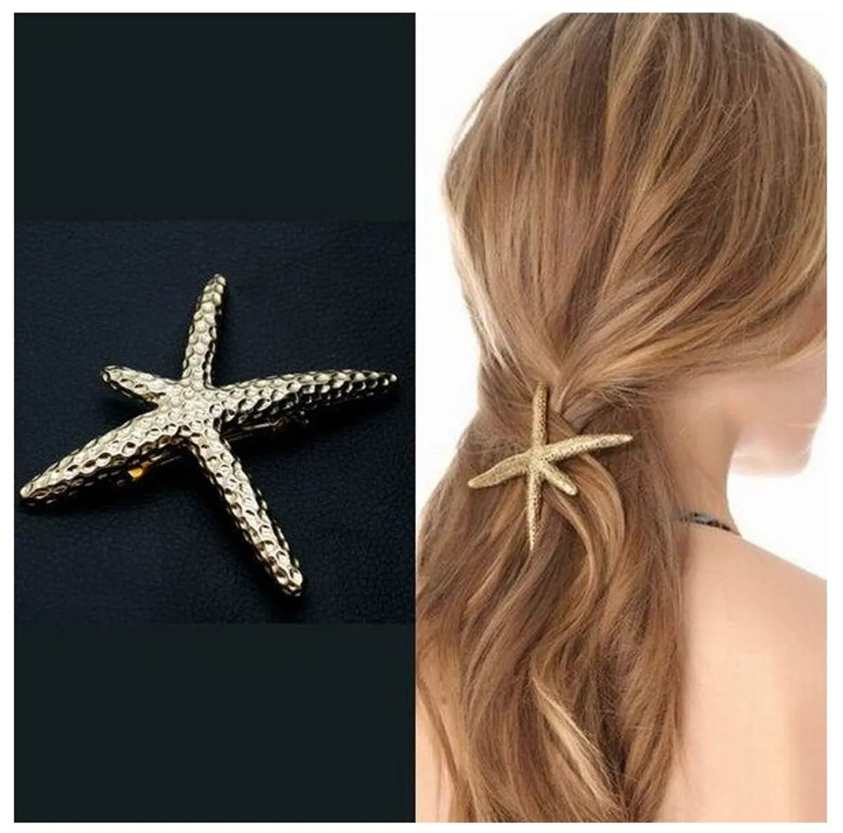 Women'S Fashion Starfish Alloy Plating Hair Clip