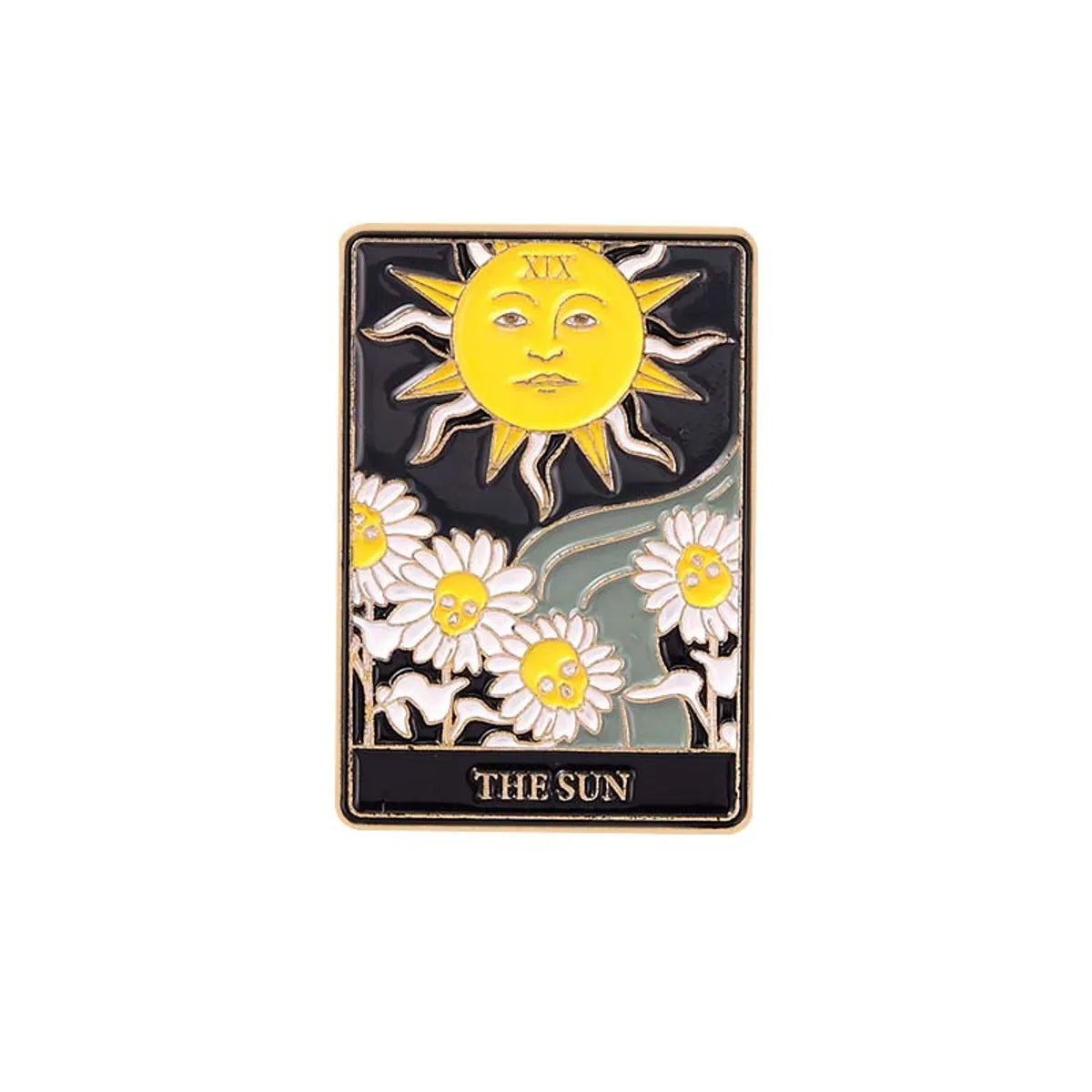 Fashion Creative Tarot Card Shaped Alloy Paint Brooch