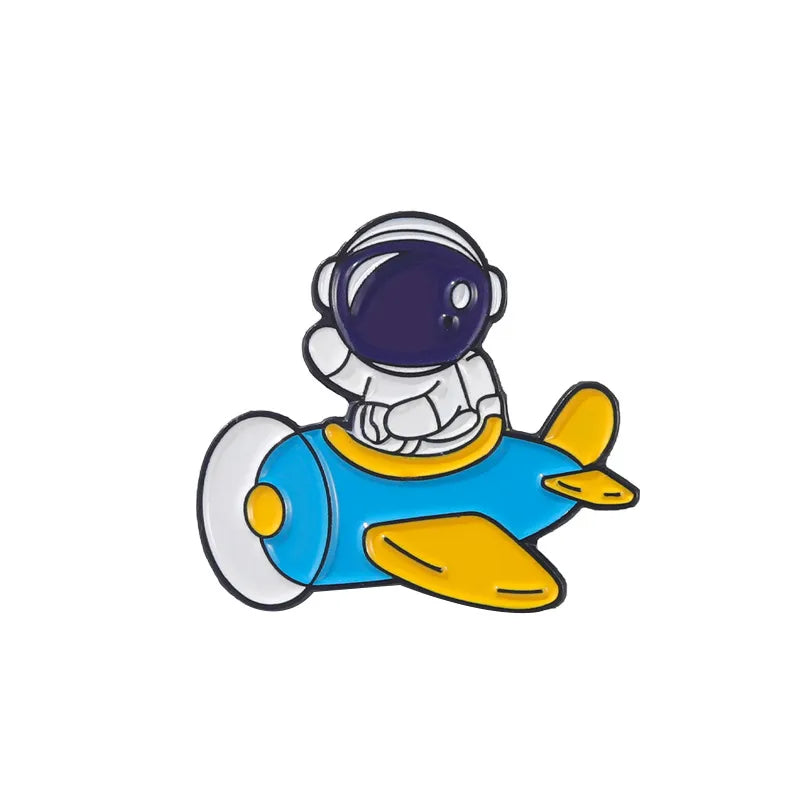 Fashion Creative Universe Astronaut Cartoon Alloy Brooch