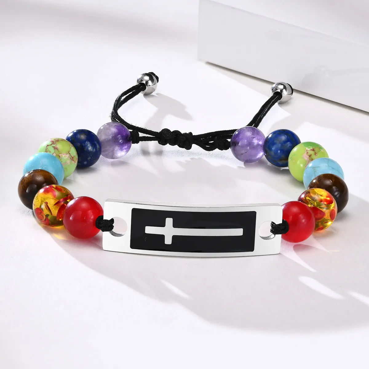 Fashion Cross Agate Braid Bracelets