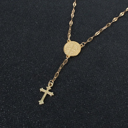 Fashion Cross Alloy Plating Necklace