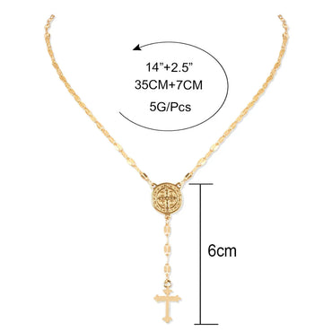 Fashion Cross Alloy Plating Necklace