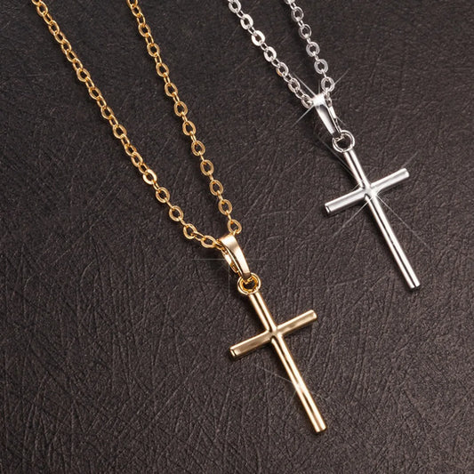 Fashion Cross Alloy Plating Unisex Necklace