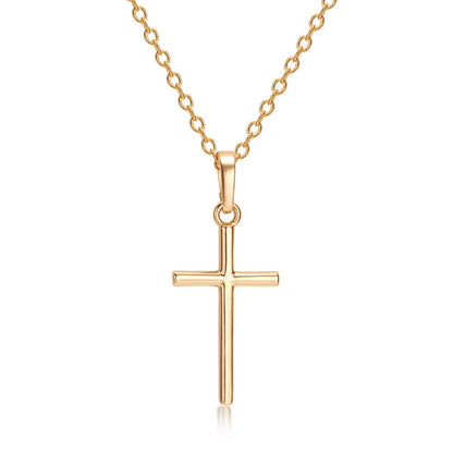 Fashion Cross Alloy Plating Unisex Necklace