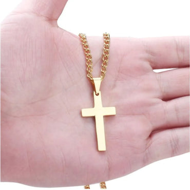 Fashion Cross Alloy Plating Unisex Pendant Necklace 1 Piece