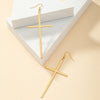 Fashion Cross Alloy Plating Women'S Drop Earrings 1 Pair