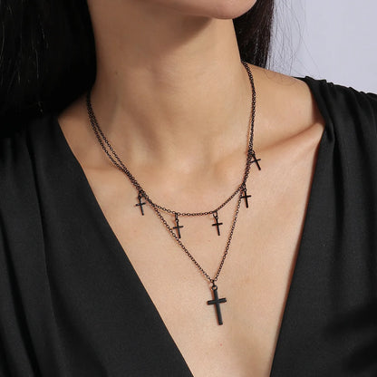 Fashion Cross Alloy Women's Layered Necklaces