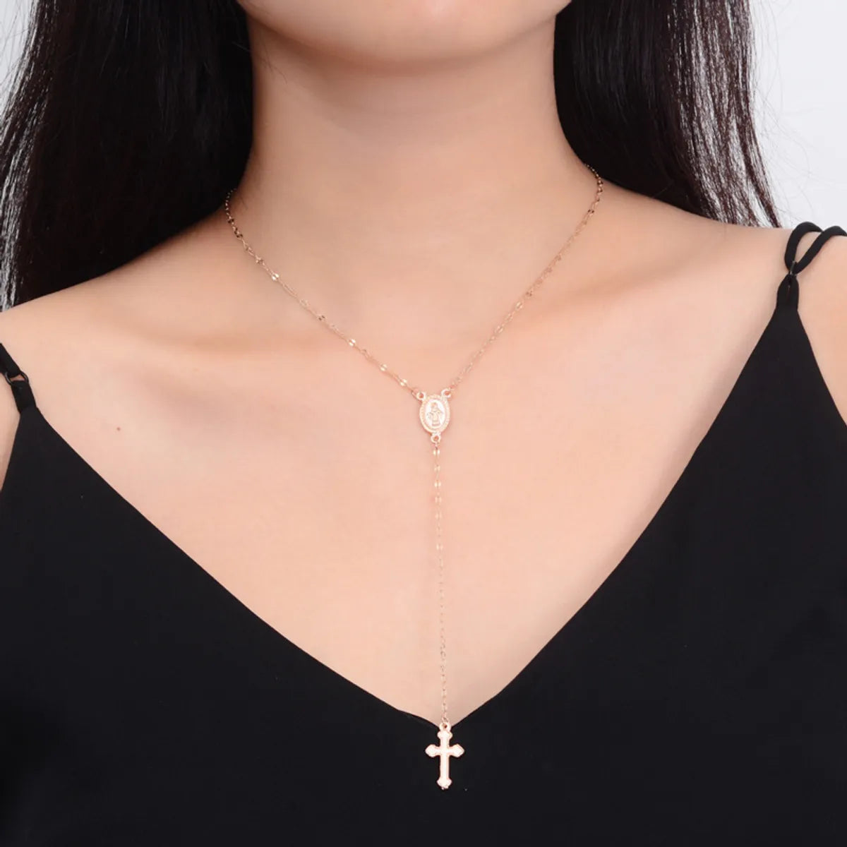 Fashion Cross Christian Jesus Easter Jewelry Sexy Tassel Women's Clavicle Chain Pendant