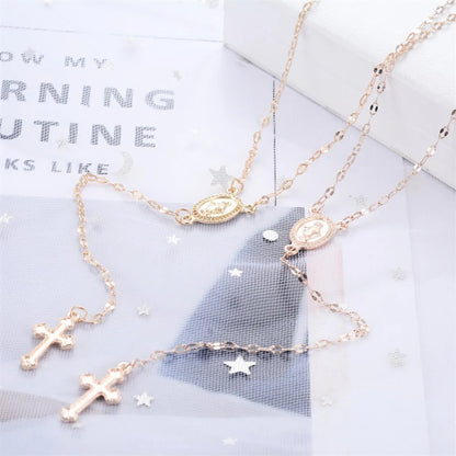 Fashion Cross Christian Jesus Easter Jewelry Sexy Tassel Women's Clavicle Chain Pendant