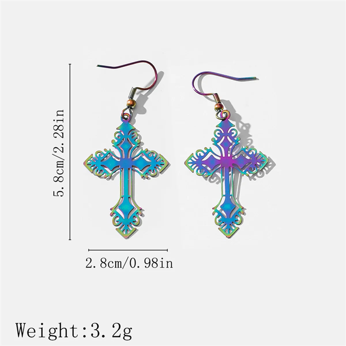 Fashion Cross Christmas Tree Snowman Alloy Women's Drop Earrings 1 Pair