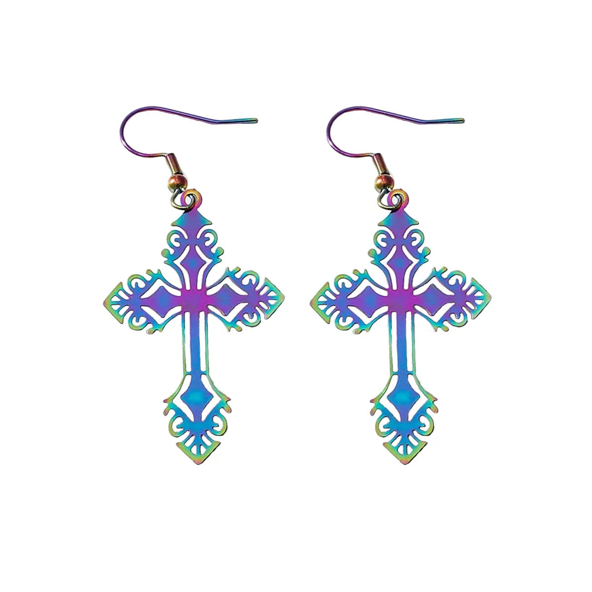 Fashion Cross Christmas Tree Snowman Alloy Women's Drop Earrings 1 Pair