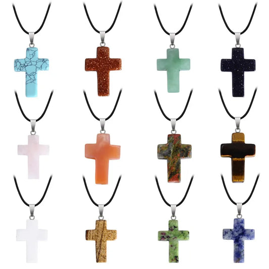 Fashion Cross Crystal Unisex Pendant Necklace 1 Piece